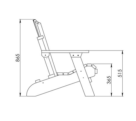 Cadeira Havaiana de Madeira Plastica