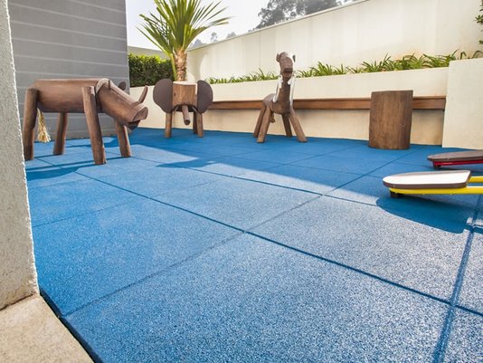 Piso Emborrachado - Para Playground - 15mm - m²   50x50