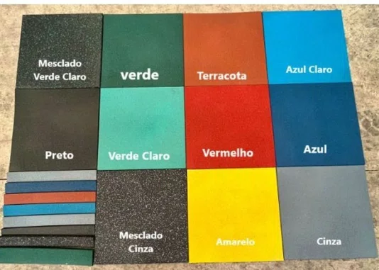 Piso Emborrachado - Para Playground - 15mm - m²   50x50