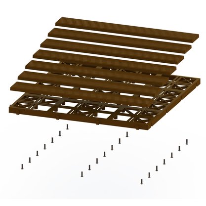Piso Modular Deck (Imita Madeira) m² 50x50