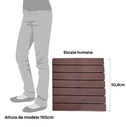 Piso Modular Deck (Imita Madeira) m² 50x50