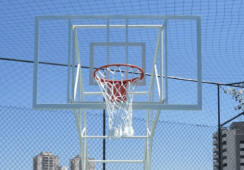 Tabela de Basquete - Vidro Temperado 1,80x1,05 c/ Aro Flexível e Rede (PAR)