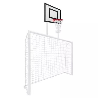 Trave de Futsal Oficial Conjugada (Trave de Futsal com Tabela de Basquete) - PAR
