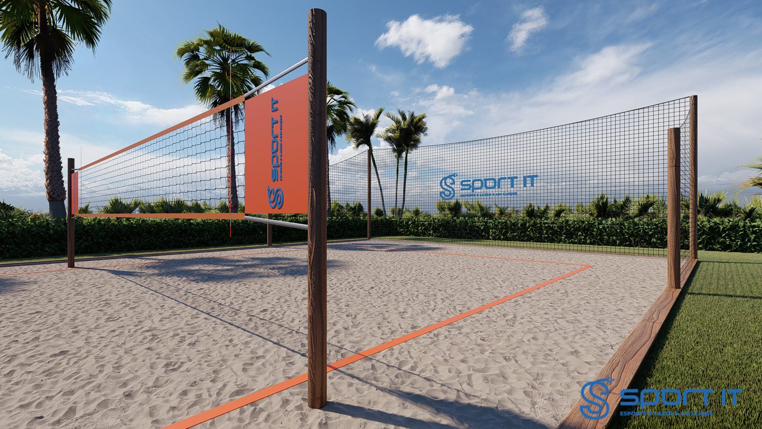 Quadra de Beach Tennis Sport IT m² Sport It