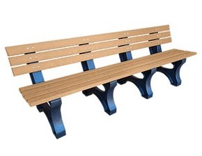 Banco de Madeira Plástica BUZIOS (4 Lugares - 2 METROS)