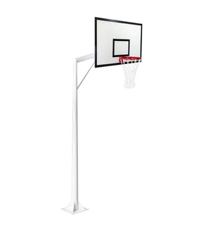 ESTRUTURA DE BASQUETE MOD PÉ DIREITO C/ TUBO DE 4" E AVANÇO DE 3,00X1,30 C/ SAPATA PAR
