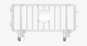 Grade Plástica Monobloco Polipropileno - 2m x 1,1m - Branca