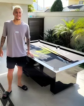 Mesa de Bilhar e Sinuca Preto Lacca - Dubai Super Luxo