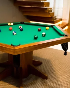 Mesa de Sinuca e Jantar - Sextavada