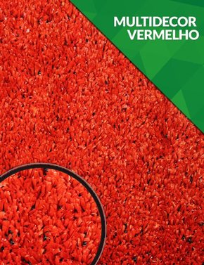 Grama Sintética Vermelha - Multidecor 12mm - m²