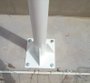 ESTRUTURA DE BASQUETE MOD PÉ DIREITO C/ TUBO DE 4" E AVANÇO DE 3,00X1,30 C/ SAPATA PAR